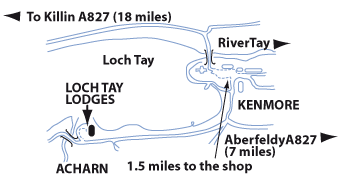 Locality map, Loch Tay Lodges